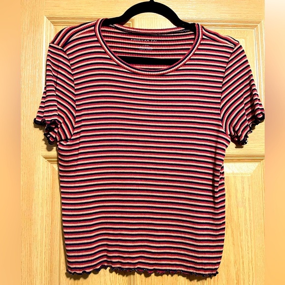 American Eagle Lattice Edge Crop Top - Picture 1 of 7
